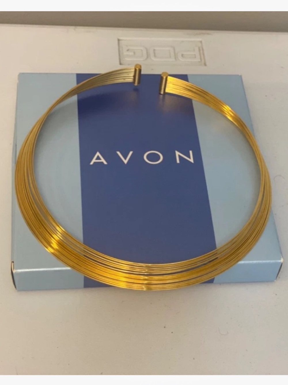 Avon Gold Multi-Wire Collar Necklace Y2K 2002 WITH BOX